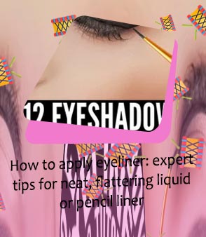 Applying top eyeliner