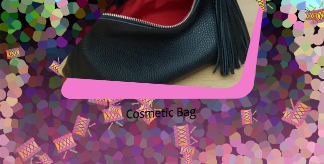 Dark green makeup bag