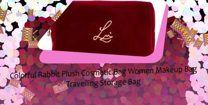 Velvet make up bag