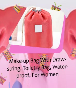 Waterproof drawstring toiletry bag